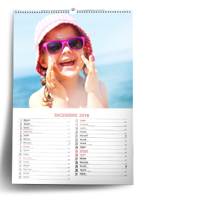 Personalized photo calendar 30x44 with photo quality