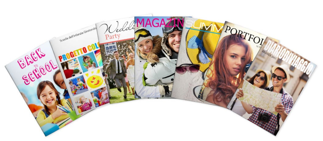 Self-covered photo magazine