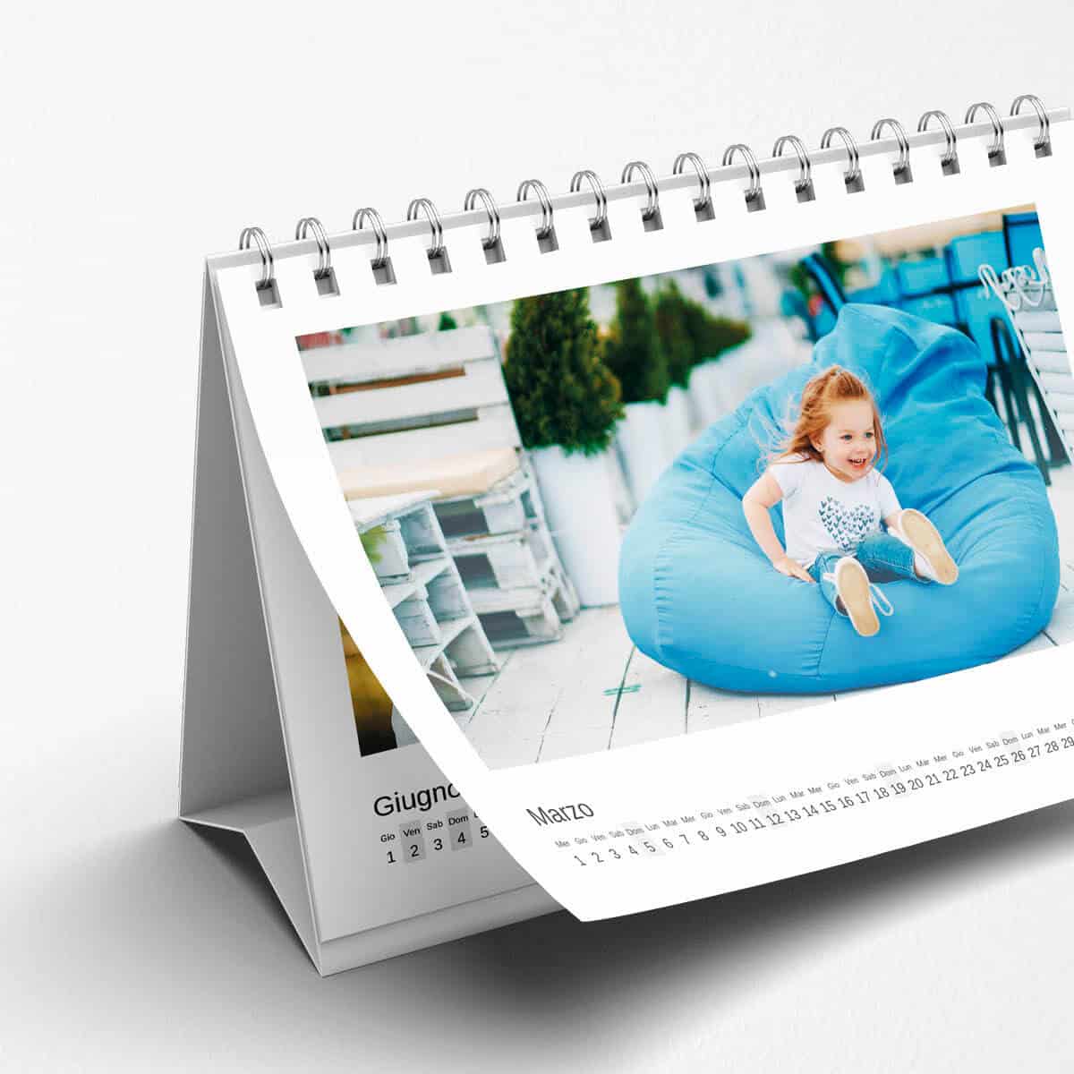 Calendario da tavolo Basic white 