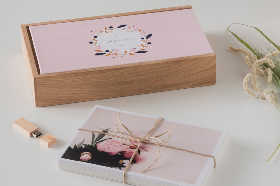 Memory Box, Scatola in legno porta foto personalizzata