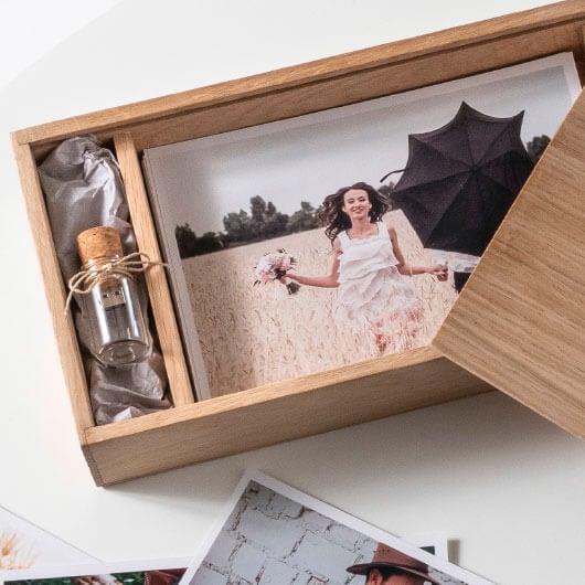 Memory Box, Scatola in legno porta foto personalizzata