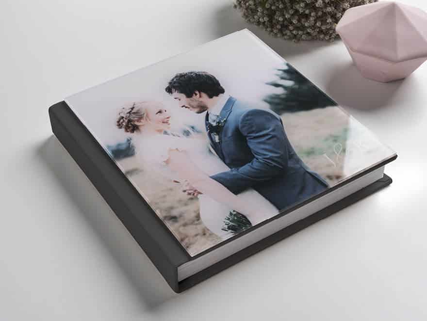 Teche per album fotografici e fotografie matrimoniali in plexiglass.