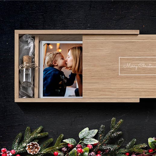 Memory Box | Scatola in legno portafoto | Idee regalo Natale