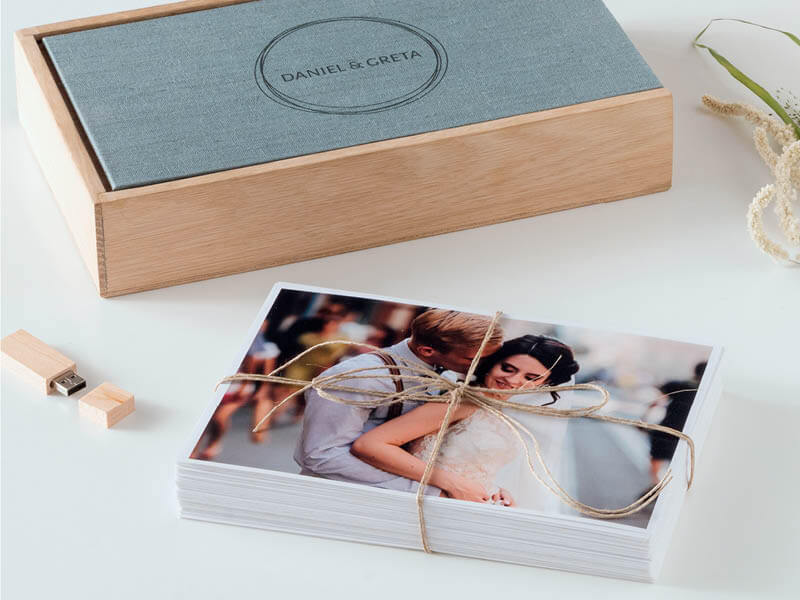 Stampa foto Online | Memory Box | Scatola in legno con foto e chiave usb