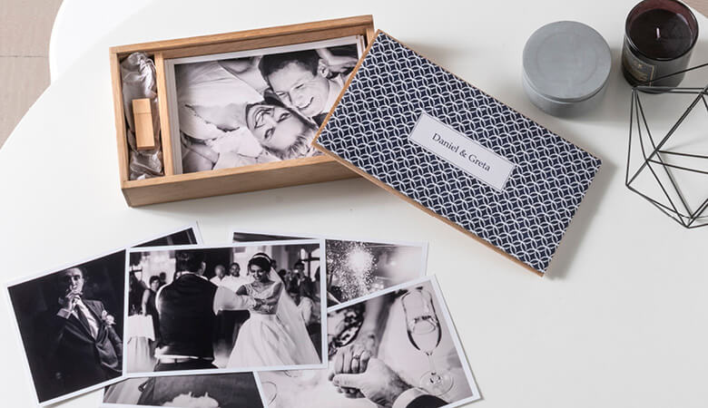 Memory Box | Scatola portafoto in legno con USB