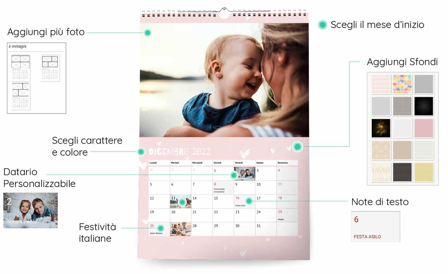 Crea un calendario personalizzato online