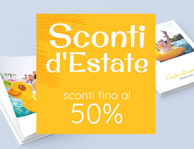 Sconti d'estate su Fotolibri, Stampa foto online, Stampa su tela