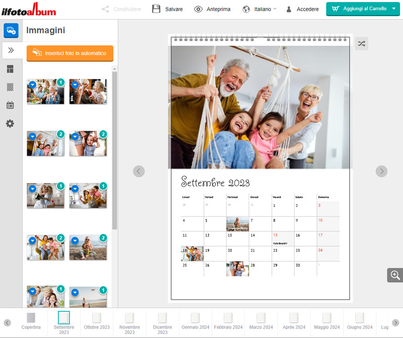Calendario Nonni | Calendario personalizzato fotografico per i Nonni